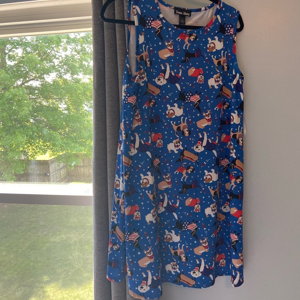 Patriotic Pups 4th of July Dress
